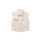 Gilet Effet Denim