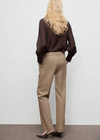 Regular-Waisted Straight Trousers