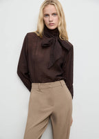 Regular-Waisted Straight Trousers