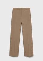 Regular-Waisted Straight Trousers