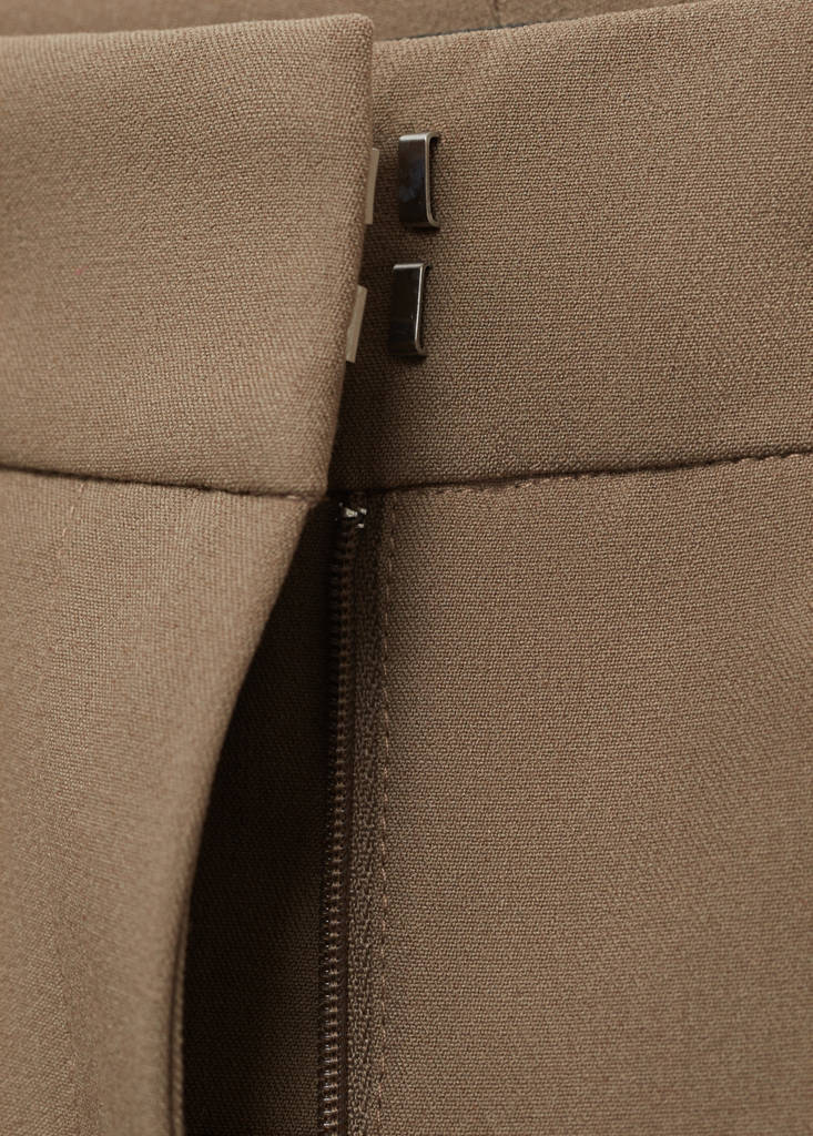 Regular-Waisted Straight Trousers