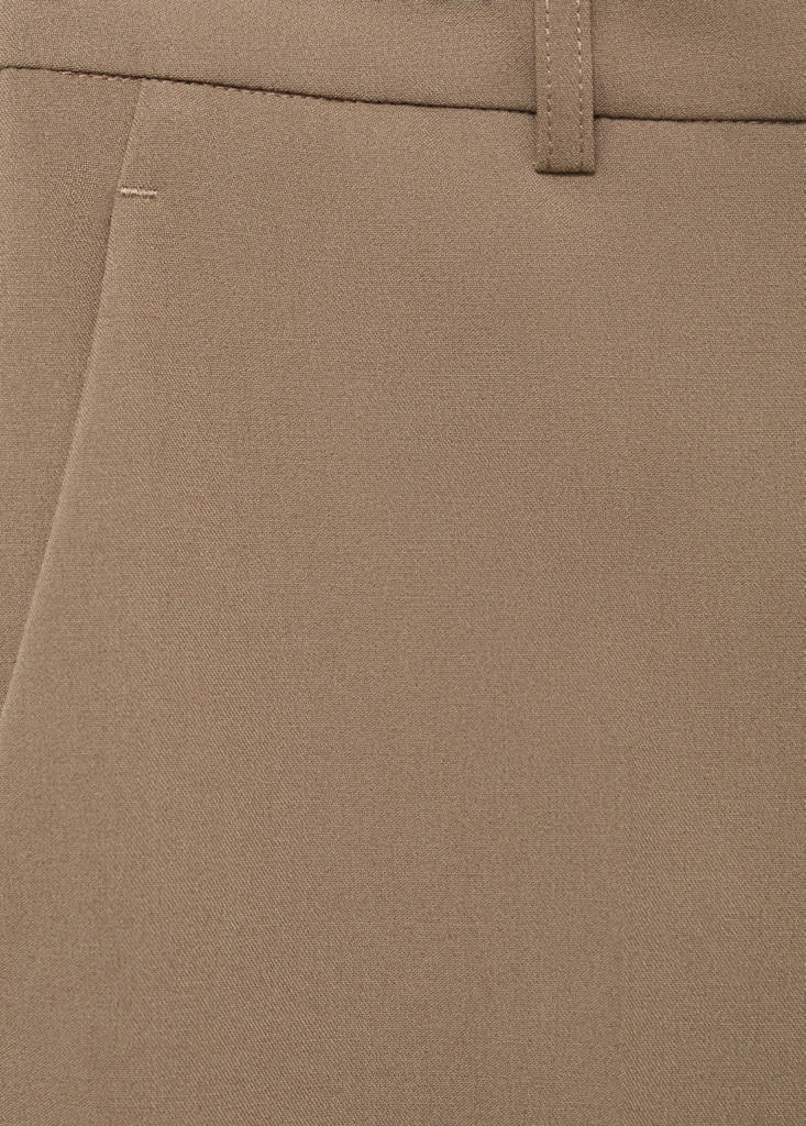 Regular-Waisted Straight Trousers