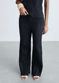 Straight Pleated Trousers