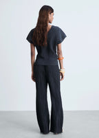 Straight Pleated Trousers