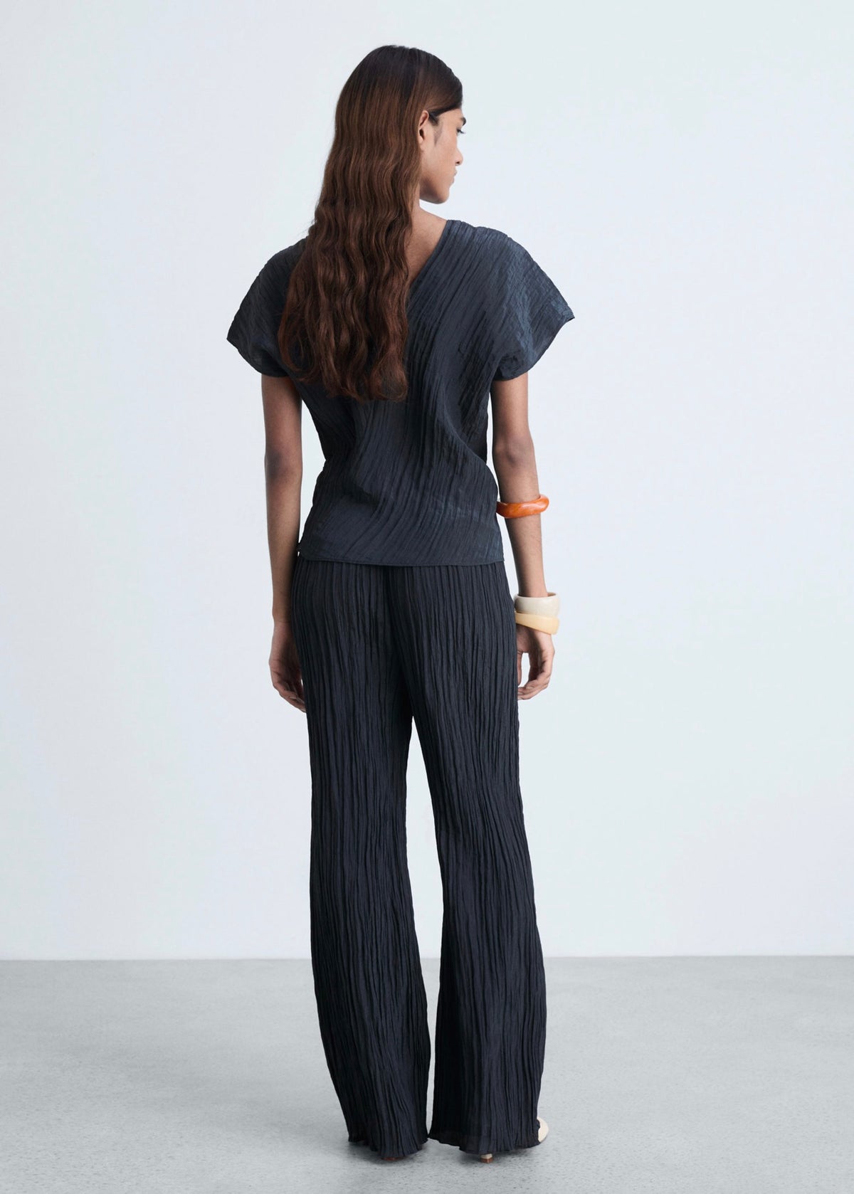 Straight Pleated Trousers
