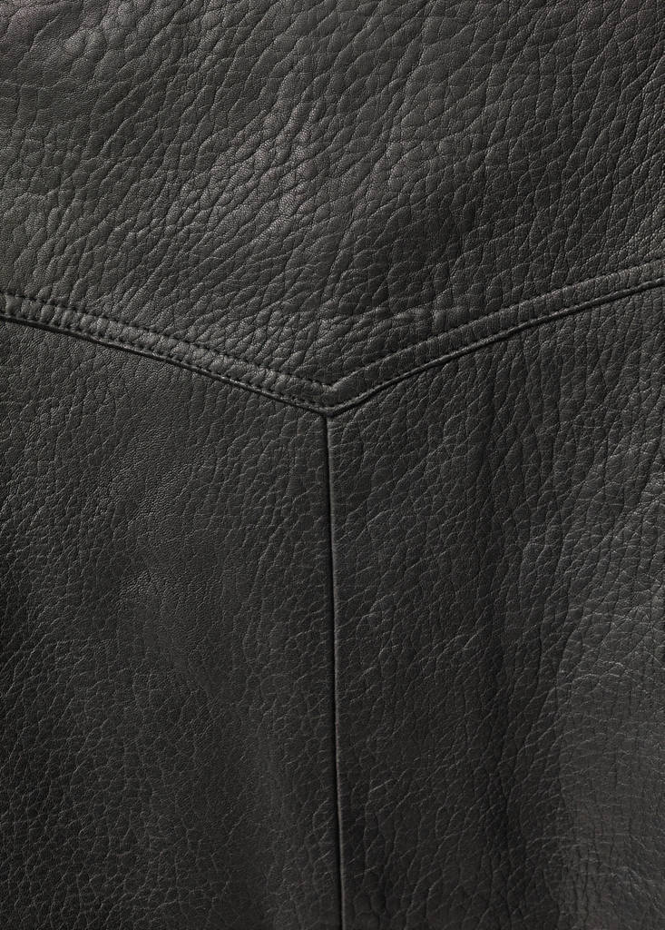 Giacca in pelle con revers