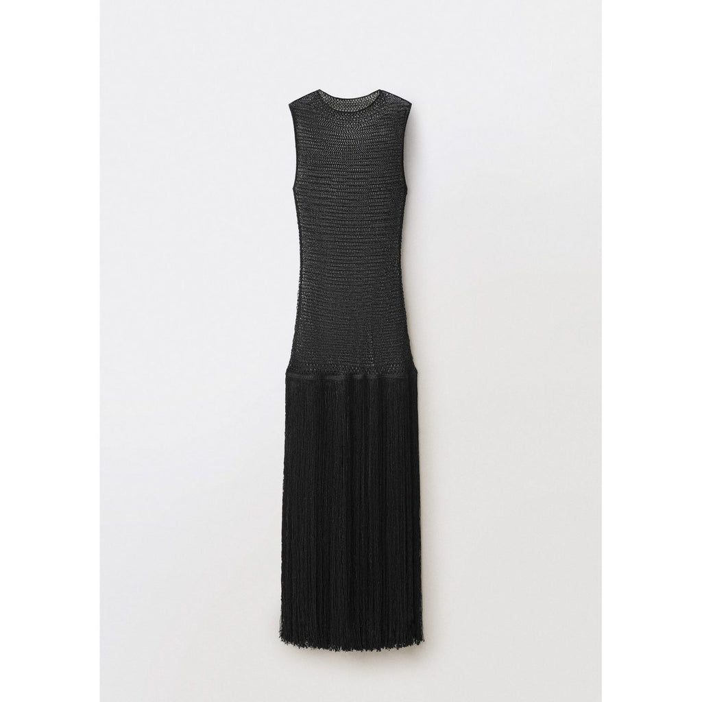 Robe Maille Ajourée Franges