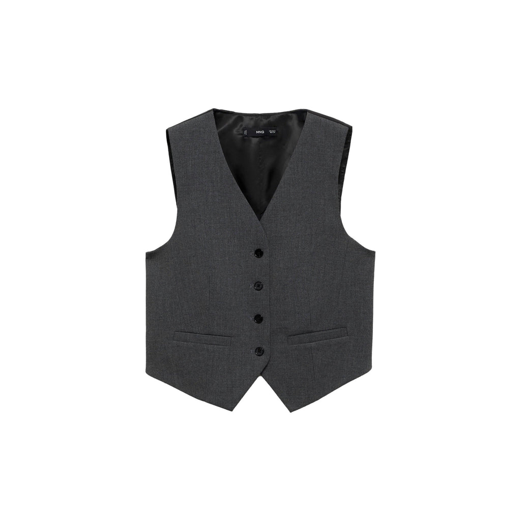 Suit Vest with Adjustable Belt - Gray