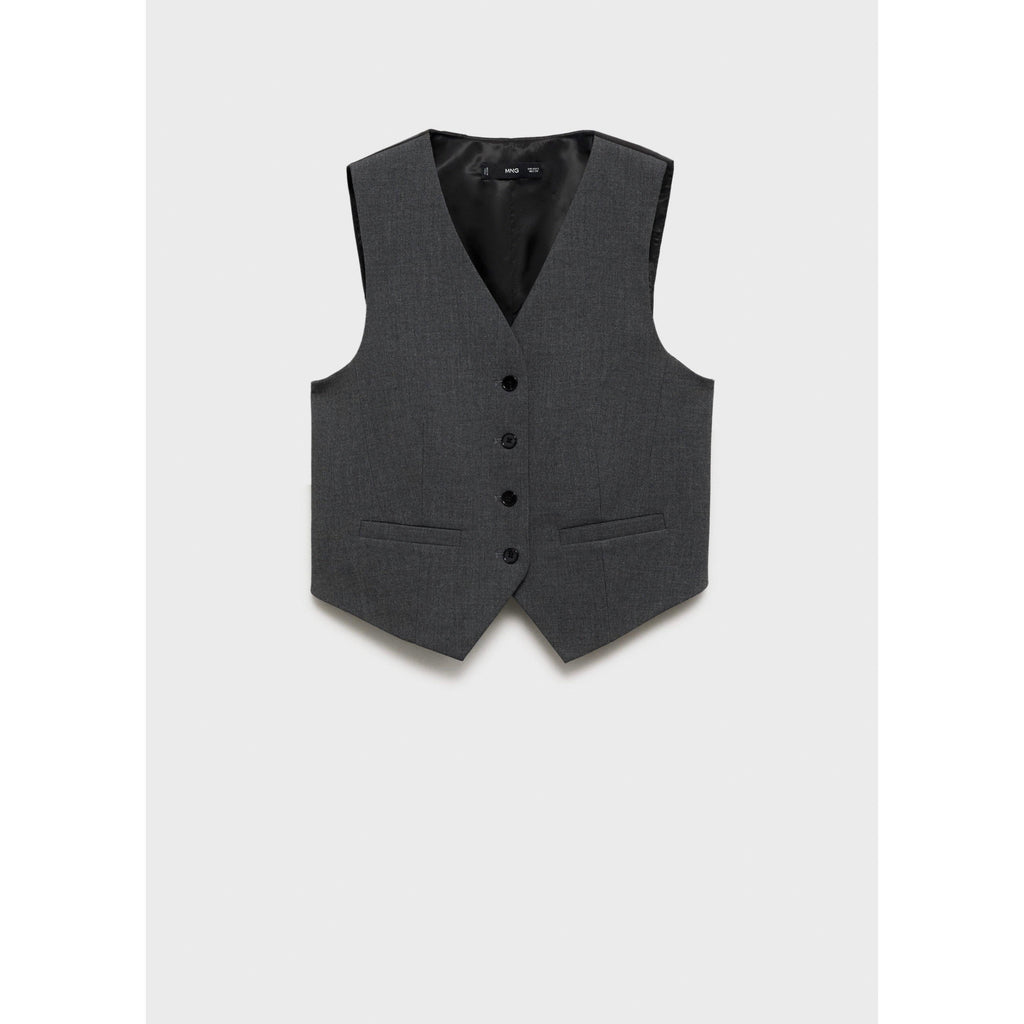 Suit Vest with Adjustable Belt - Gray
