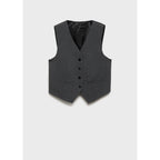 Suit Vest with Adjustable Belt - Gray