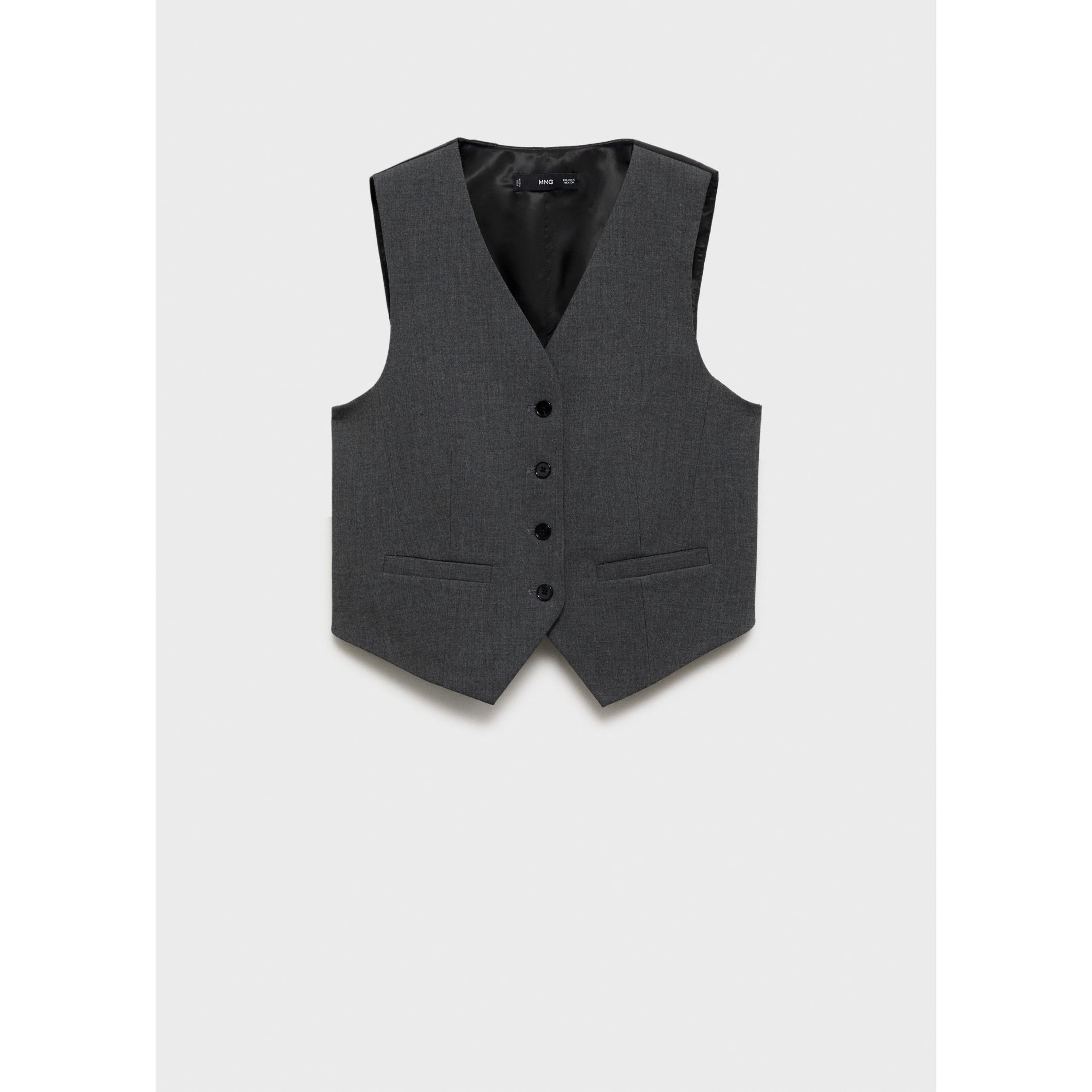 Suit Vest with Adjustable Belt - Gray