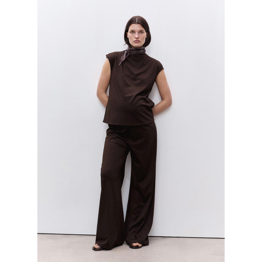 Prémaman Wide Leg Pants - Chocolate