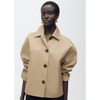 Veste Droite En Coton À Boutons