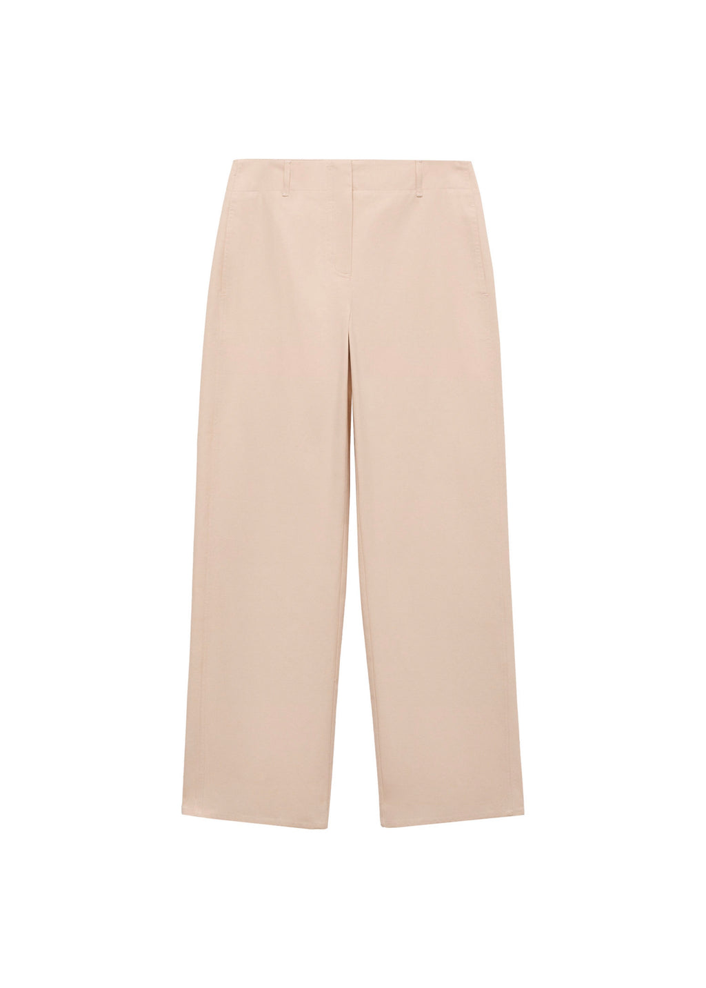 Pantalon Coton Droit Taille Moyenne