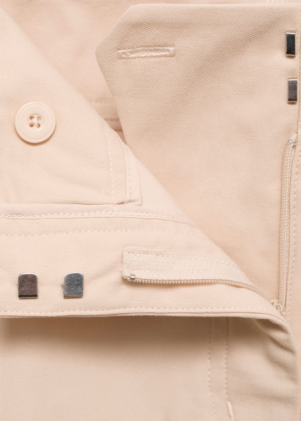 Pantalon Coton Droit Taille Moyenne