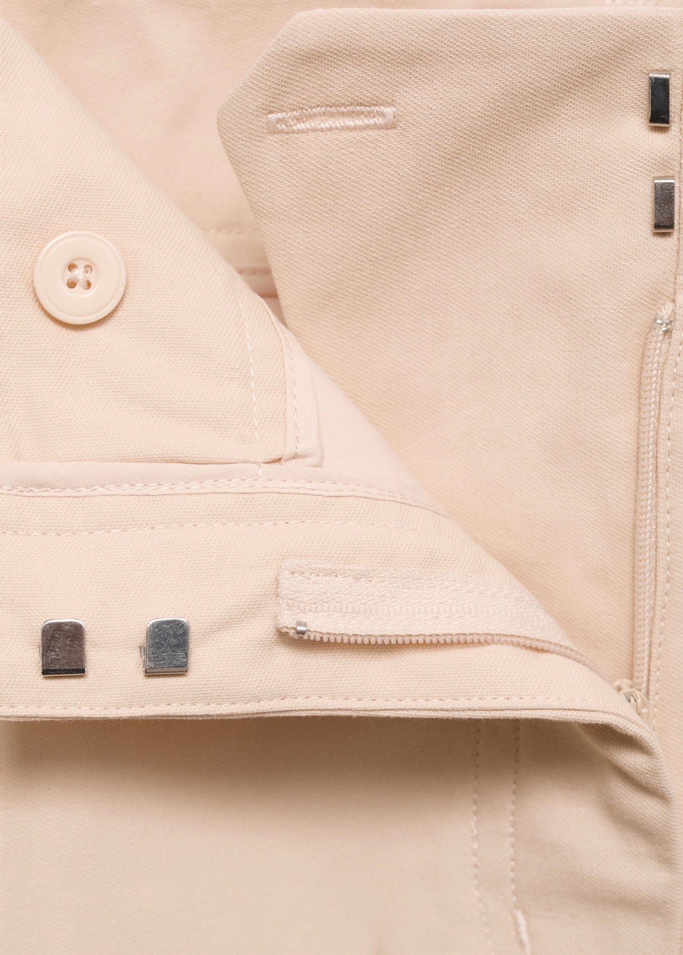 Pantalon Coton Droit Taille Moyenne