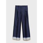 Pantalon Droit Rayures Combinées