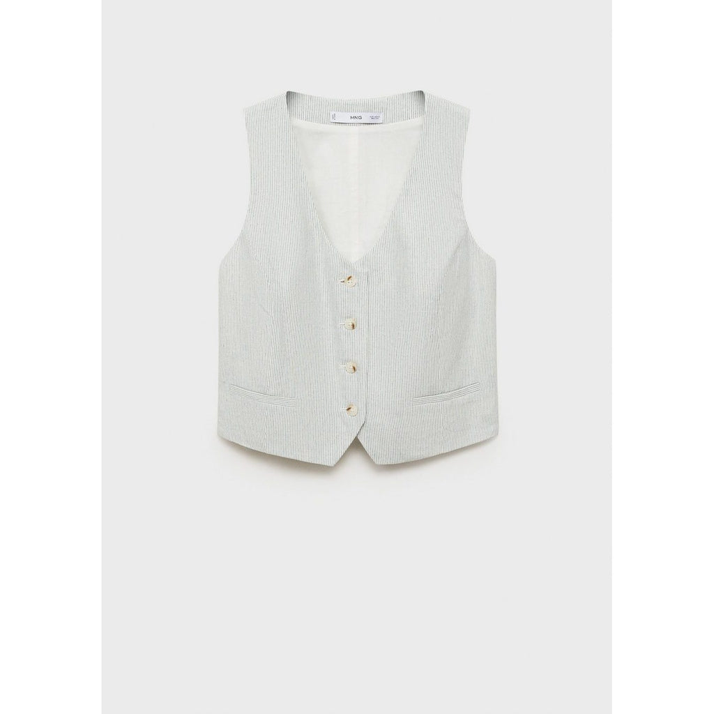 Gilet De Costume Lin Mélangé