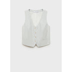 Gilet De Costume Lin Mélangé