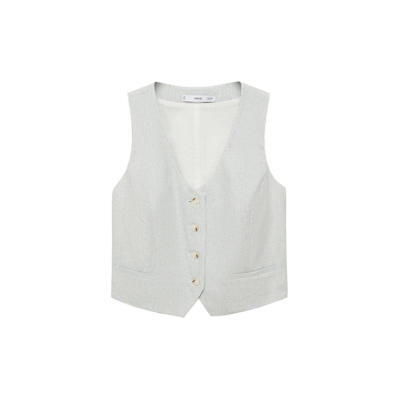 Gilet De Costume Lin Mélangé