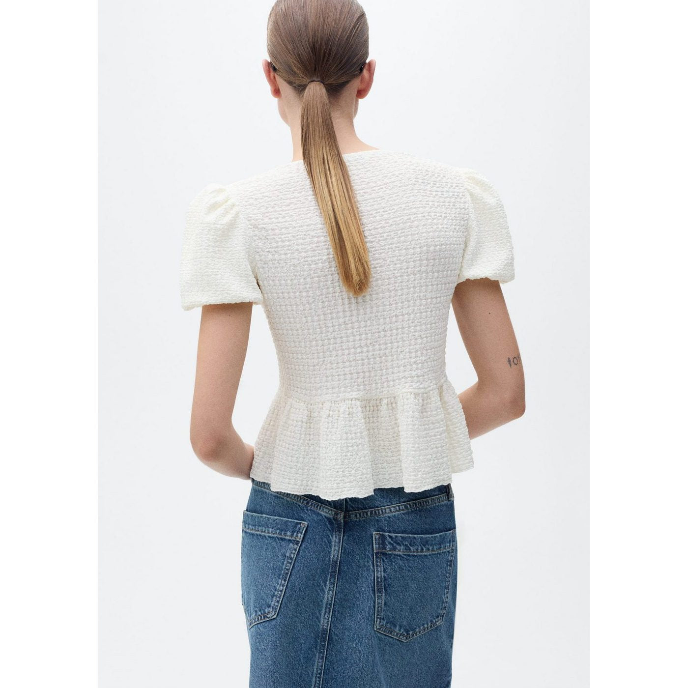 Blouse Texturée Fermeture Ns_x0001_Uds