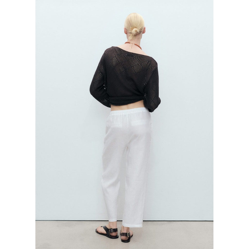 Straight-Cut Linen Trousers