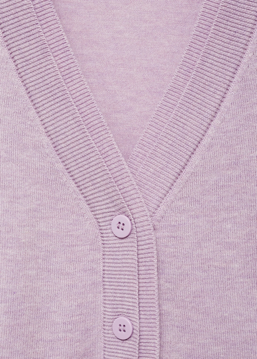 V-Neck Knit Cardigan - Light/Pastel Purple