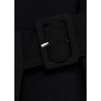 Buckle Detail Midi Skirt - Black