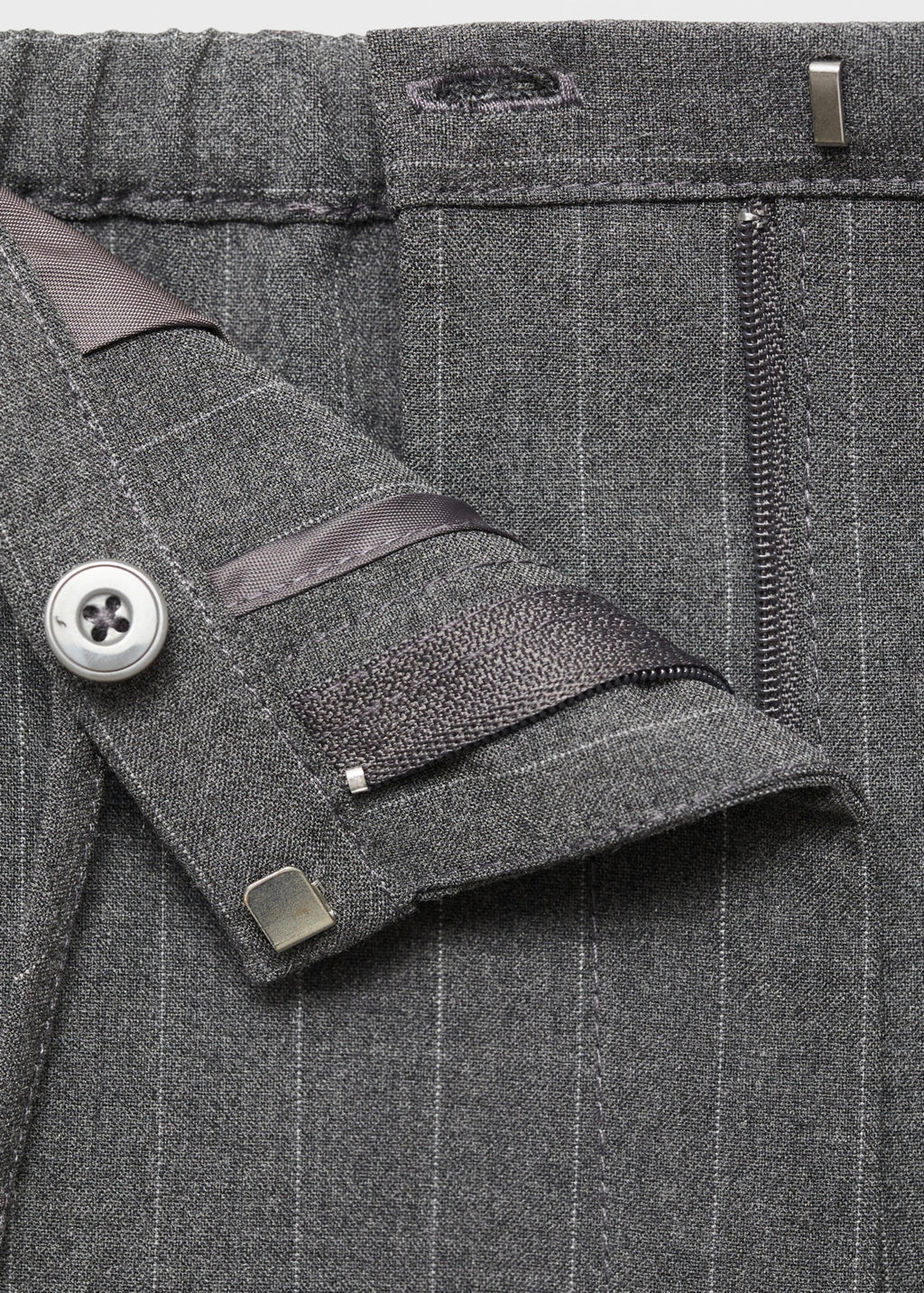 Pantalon Droit Fines Rayures