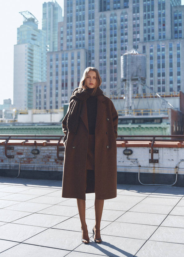 Manteau En Laine À Double Boutonnage