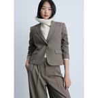 Pantalón de traje ancho - Marrón