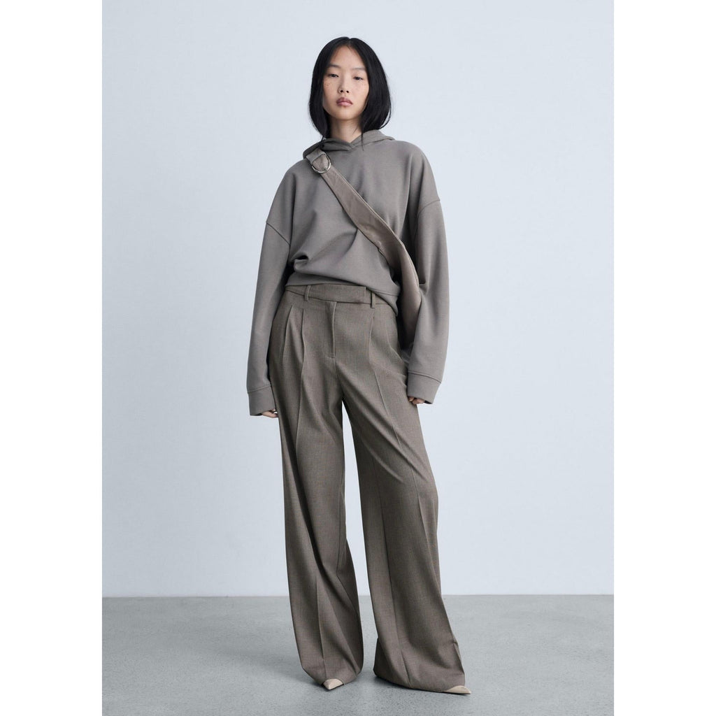 Pantalón de traje ancho - Marrón
