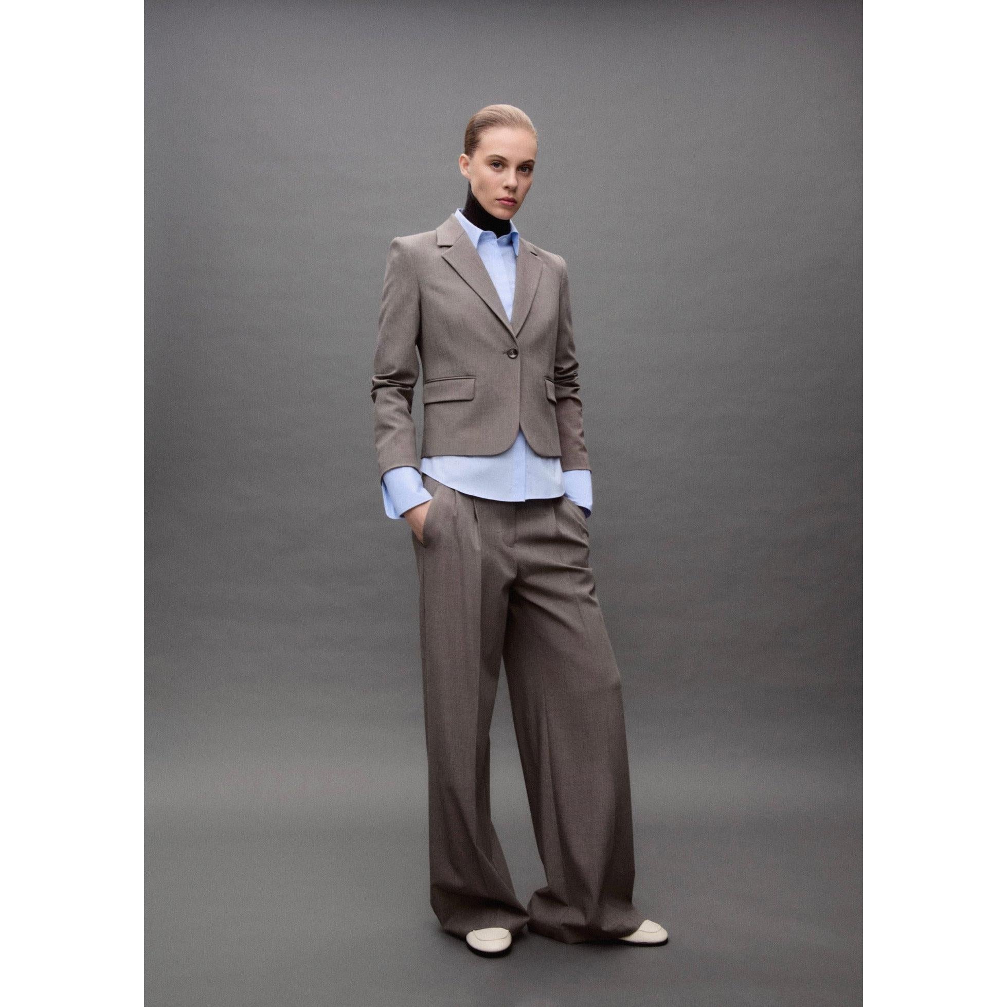 Pantalón de traje ancho - Marrón