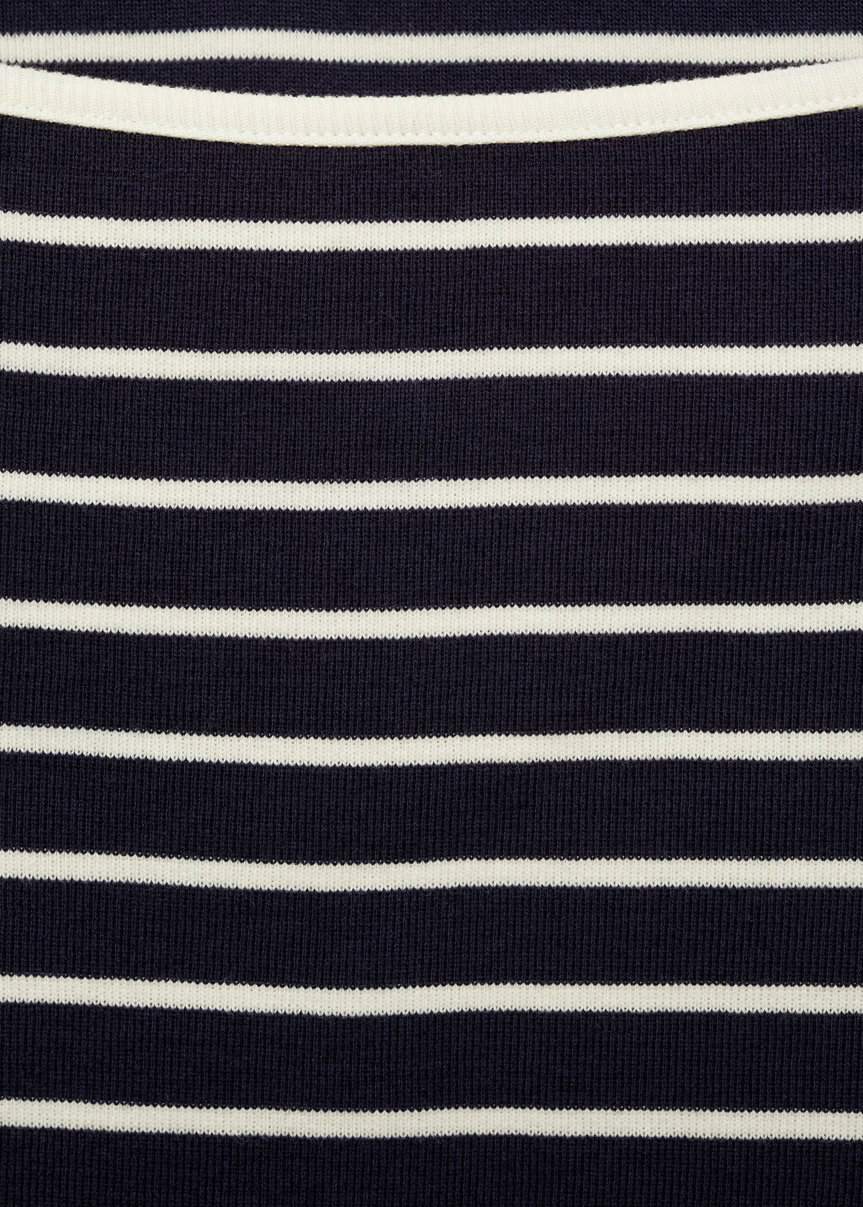 Striped Boat-Neck T-Shirt - Dark Navy
