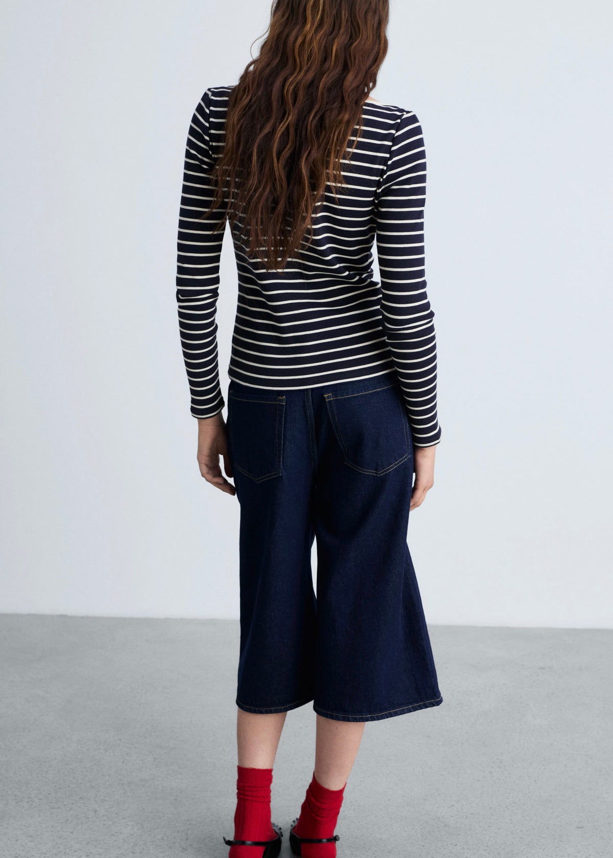 Striped Boat-Neck T-Shirt - Dark Navy
