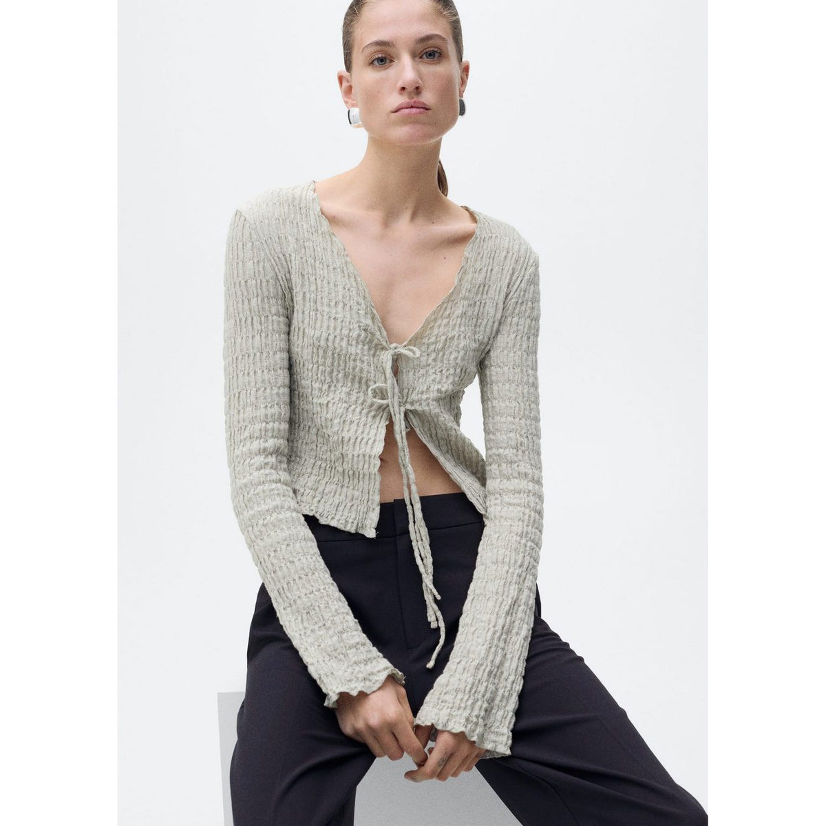 Pantalón Recto Con Pinzas