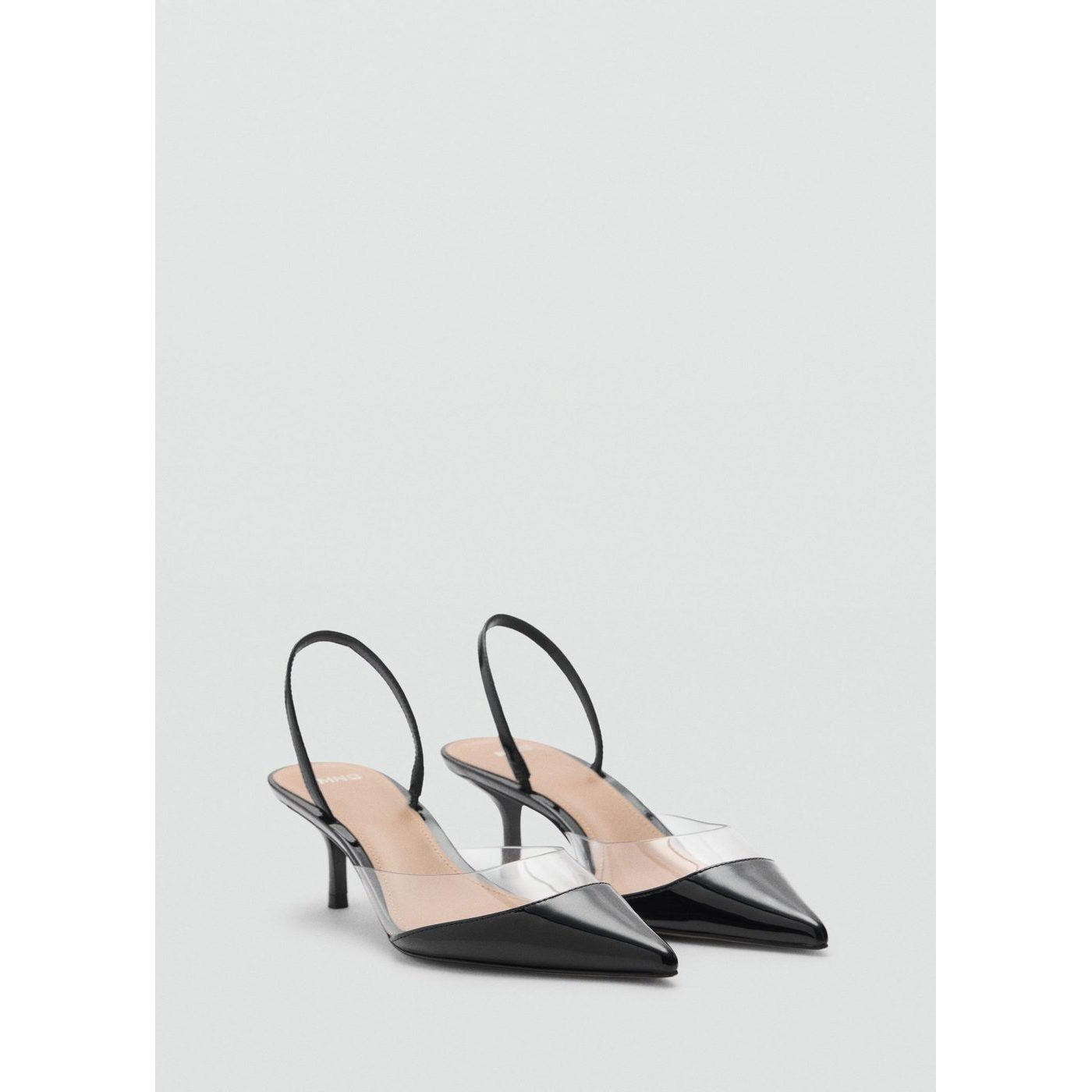 Chaussure À Talon Avec Empiècement Vinyle