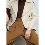 Pantalon Wideleg Mélange Coton Et Lyocell