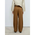 Pantalon Wideleg Mélange Coton Et Lyocell