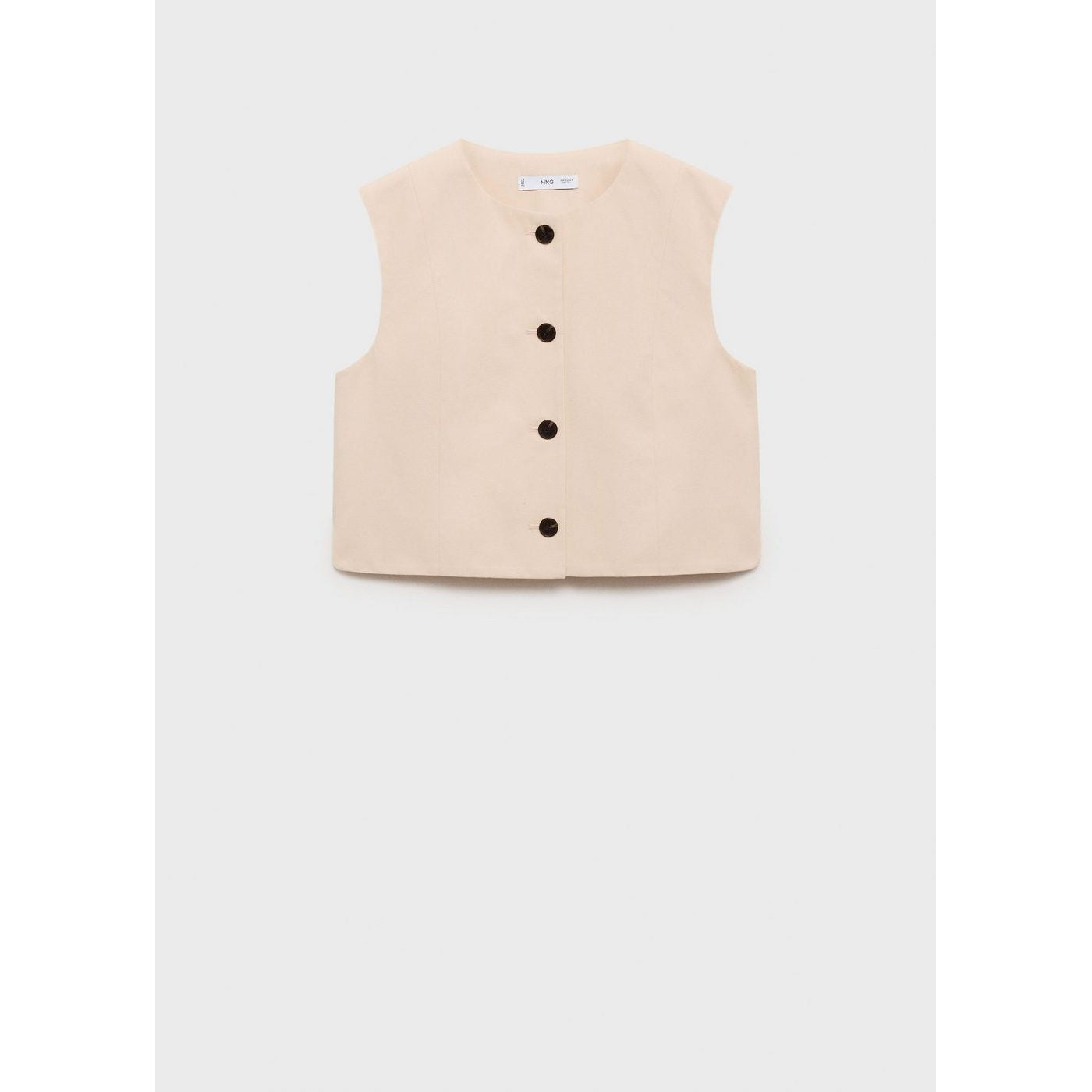 Top Crop Coton Boutons