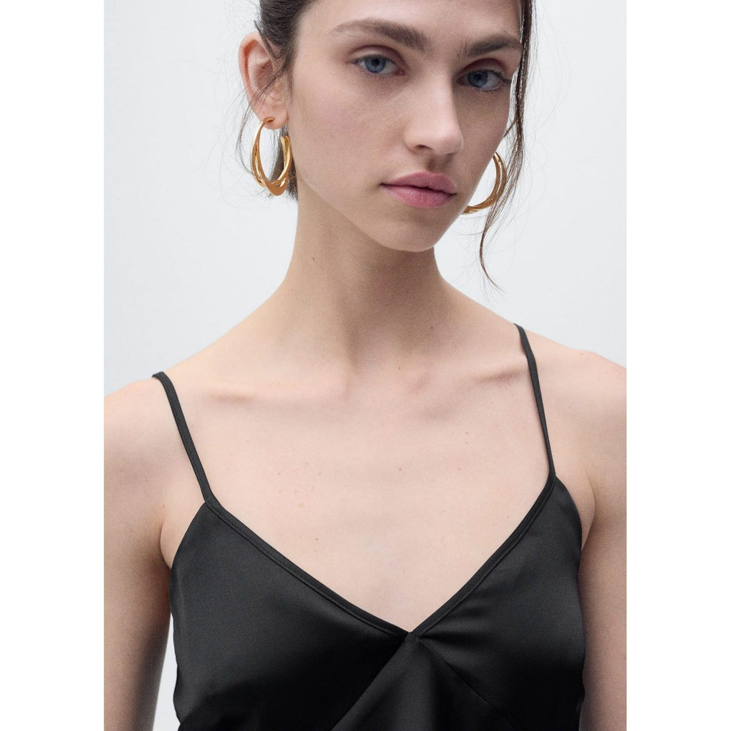 Top En Satin À Col En V