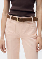 Cropped Flare Jeans with Pockets