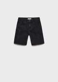 Martin Black Denim Bermuda Shorts - Boy
