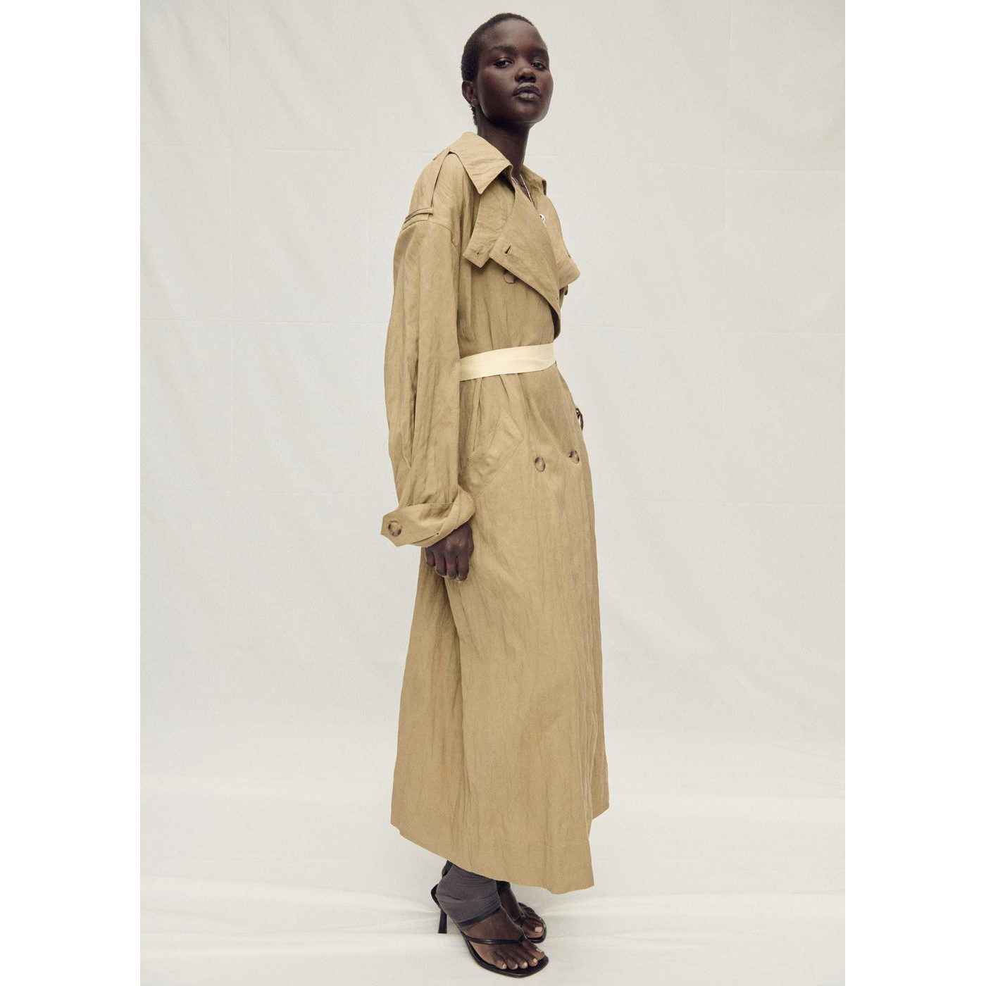 Trench Oversize Effet Froissé