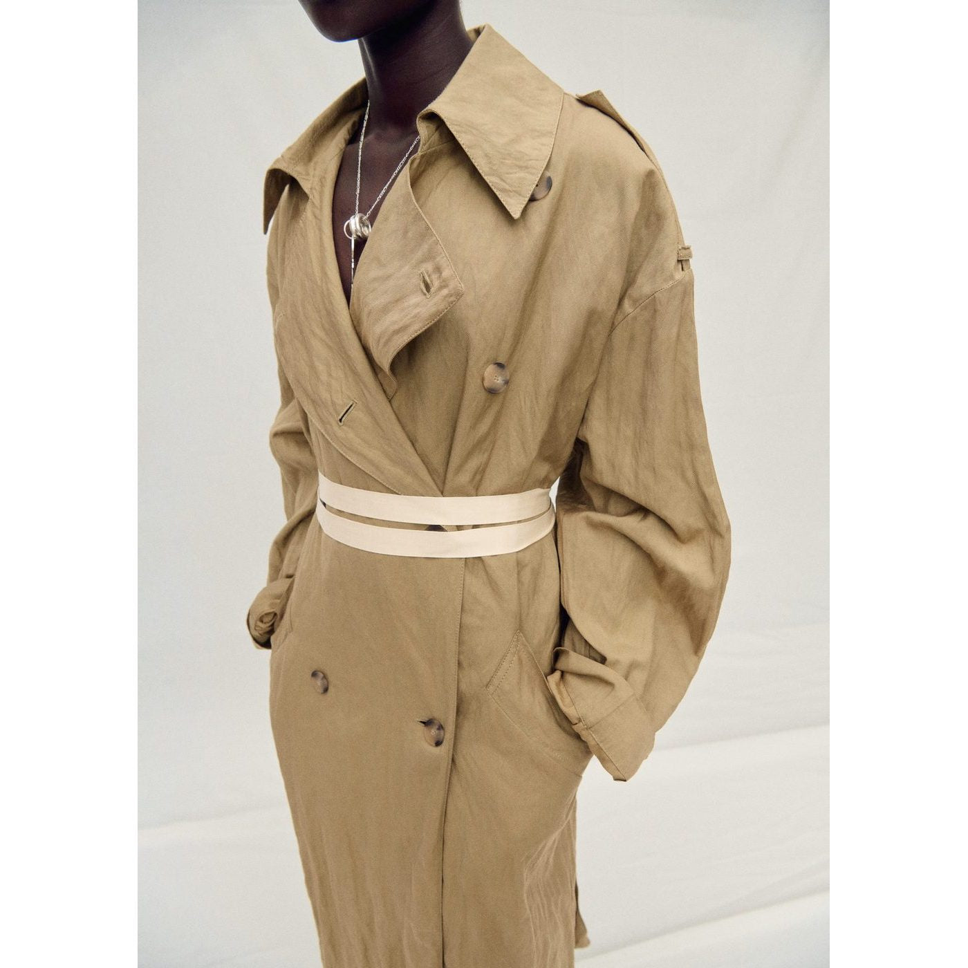 Trench Oversize Effet Froissé