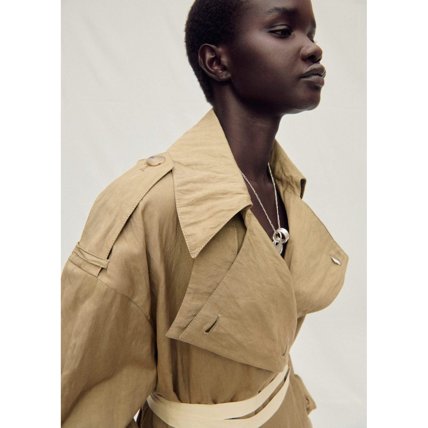 Trench Oversize Effet Froissé