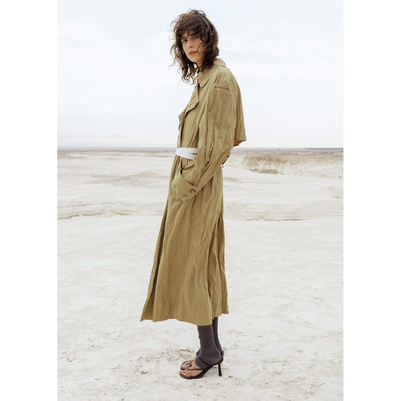 Trench Oversize Effet Froissé