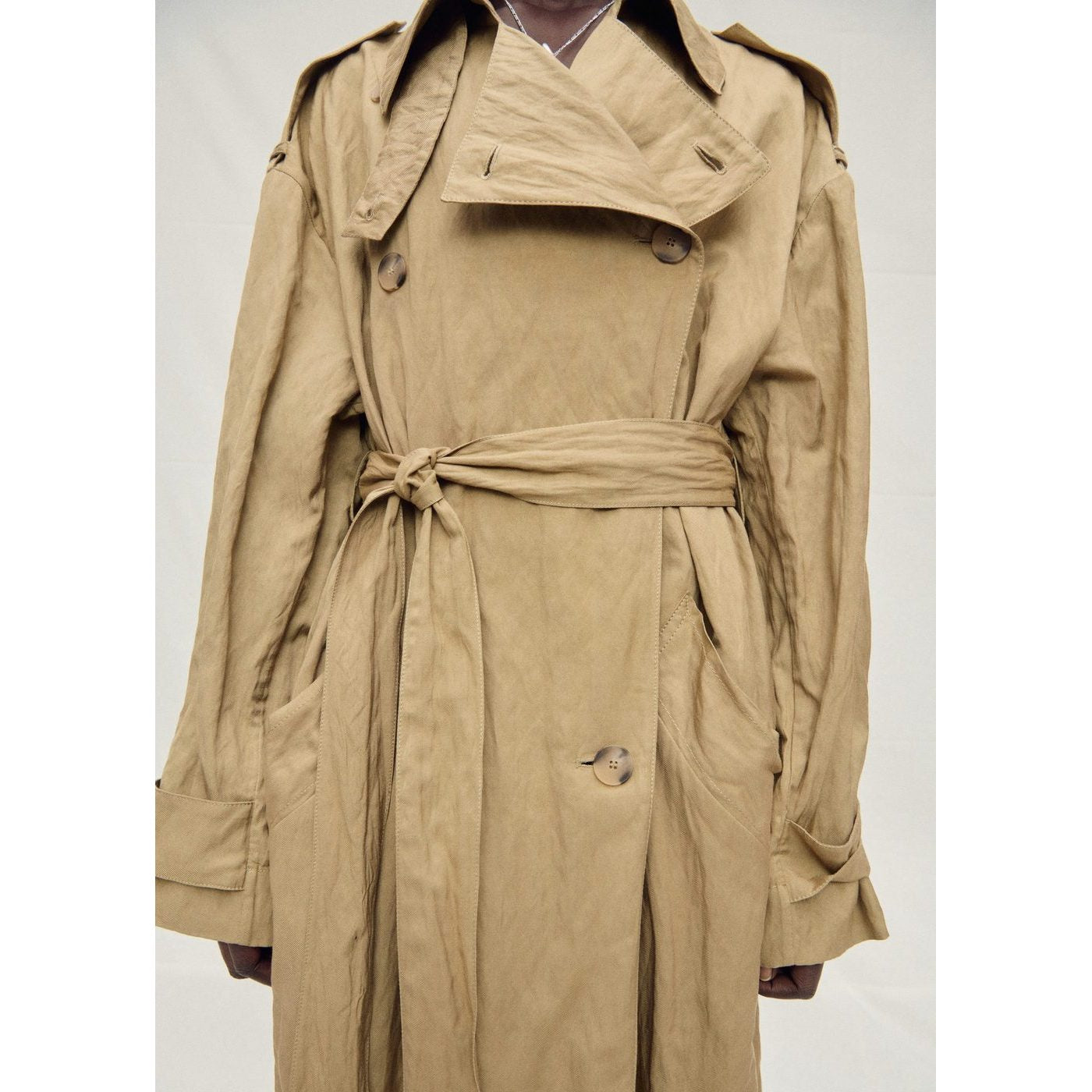 Trench Oversize Effet Froissé