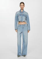 Blouson En Jean Bas Effiloché