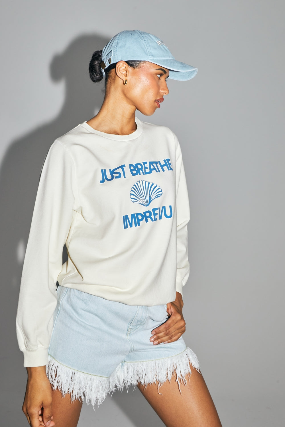 The Eddie Calico Sweatshirt In Natural Organic Cotton Made In Portugal
